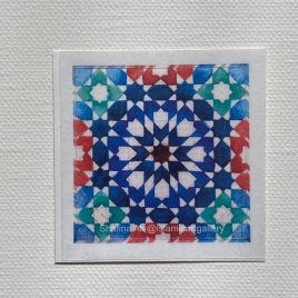 Moroccan Rosette – 12 laminated sticker -rosette